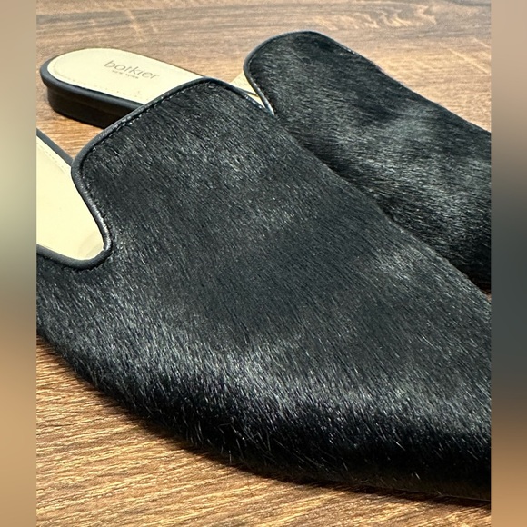 Botkier Palmer Leather Calf Hair Mules Black Size 6 - Picture 3 of 7